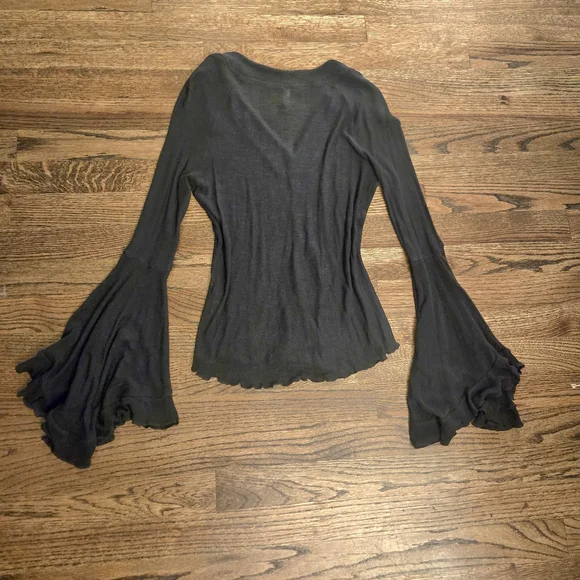 Free People Bell Sleeve Top Holiday Christmas - Picture 2 of 6